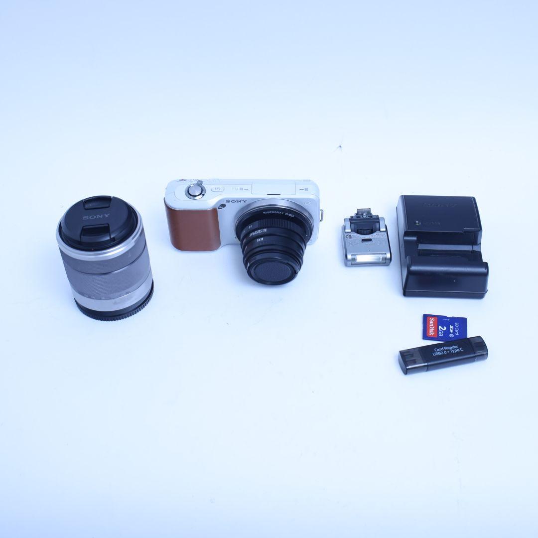 SONY NEX-3 ボディ　レンズ+単焦点レンズ　バッテリー充電器SDカード付