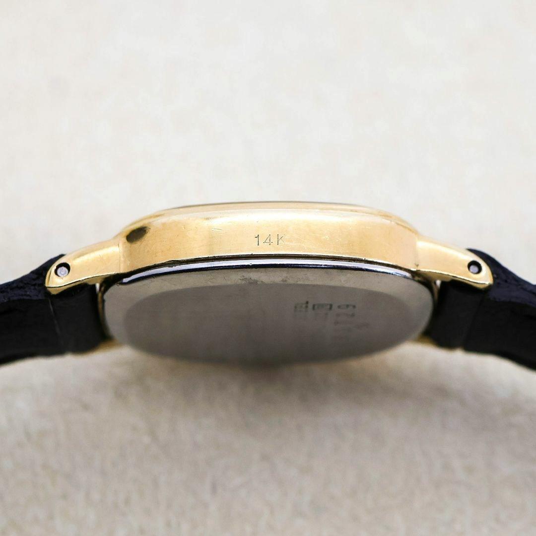 稼働 SEIKO 腕時計 14金 アンティーク 水晶マーク ローマン 858