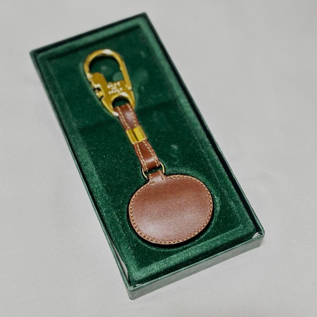 晴*様 GUCCI イタリア製 正規品 ヴィンテージ レザーキーホルダー 箱付き