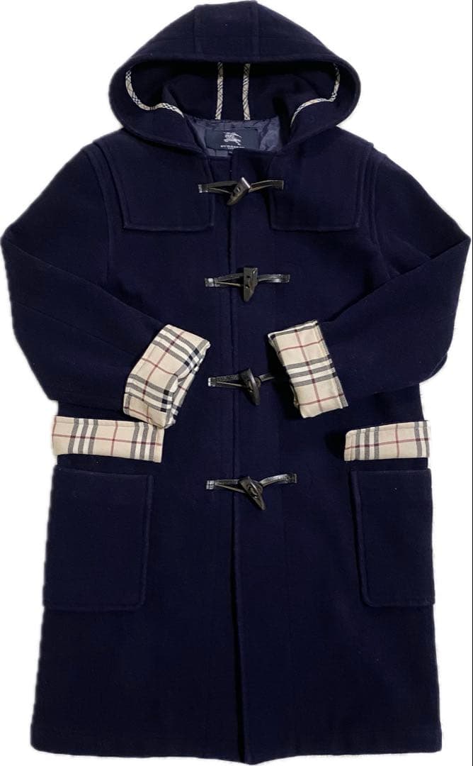 BURBERRY LONDON ダッフルコート　ノバチェック フード　150A