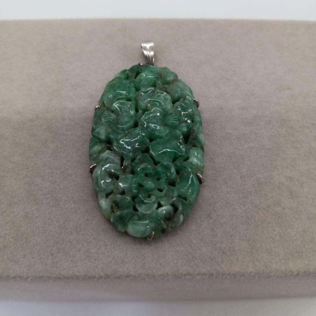 1-1626 ヒスイ ブローチ ペンダントトップ セット売り レディース