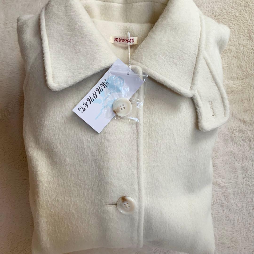 ジャケット・アウター muguet romantic milky midi coat (ivory)