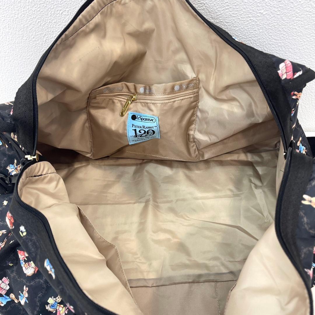 レスポートサック ピーターラビット ボストンバッグ ブラック ポーチ付き