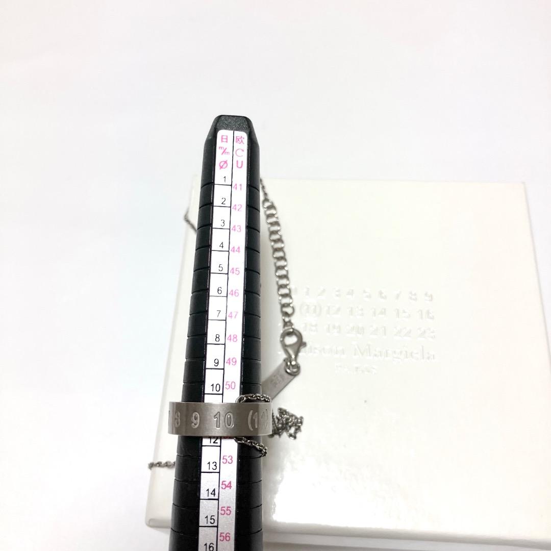 新品 25ss マルジェラ ナンバリングリングネックレス 銀シルバー 18297