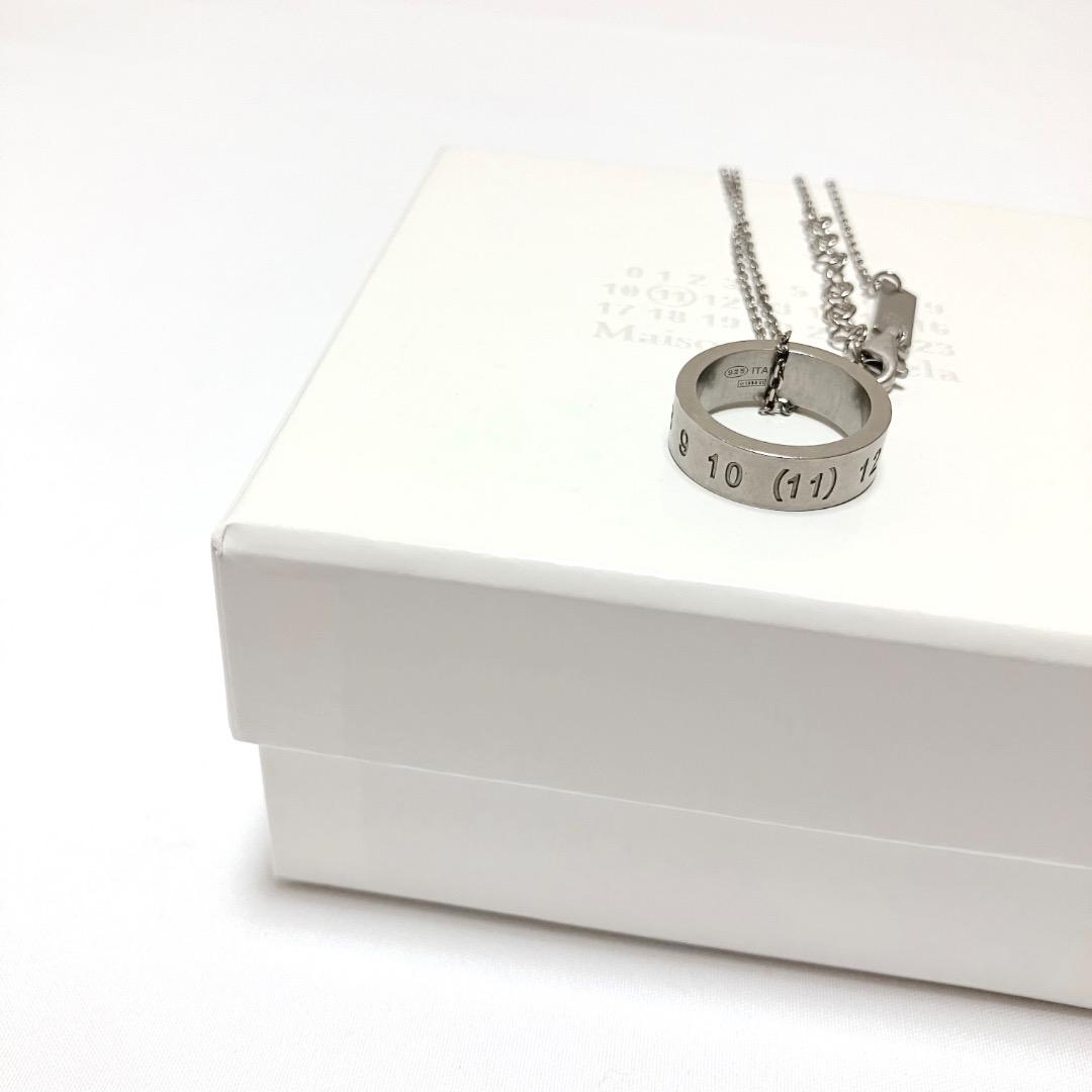 新品 25ss マルジェラ ナンバリングリングネックレス 銀シルバー 18297