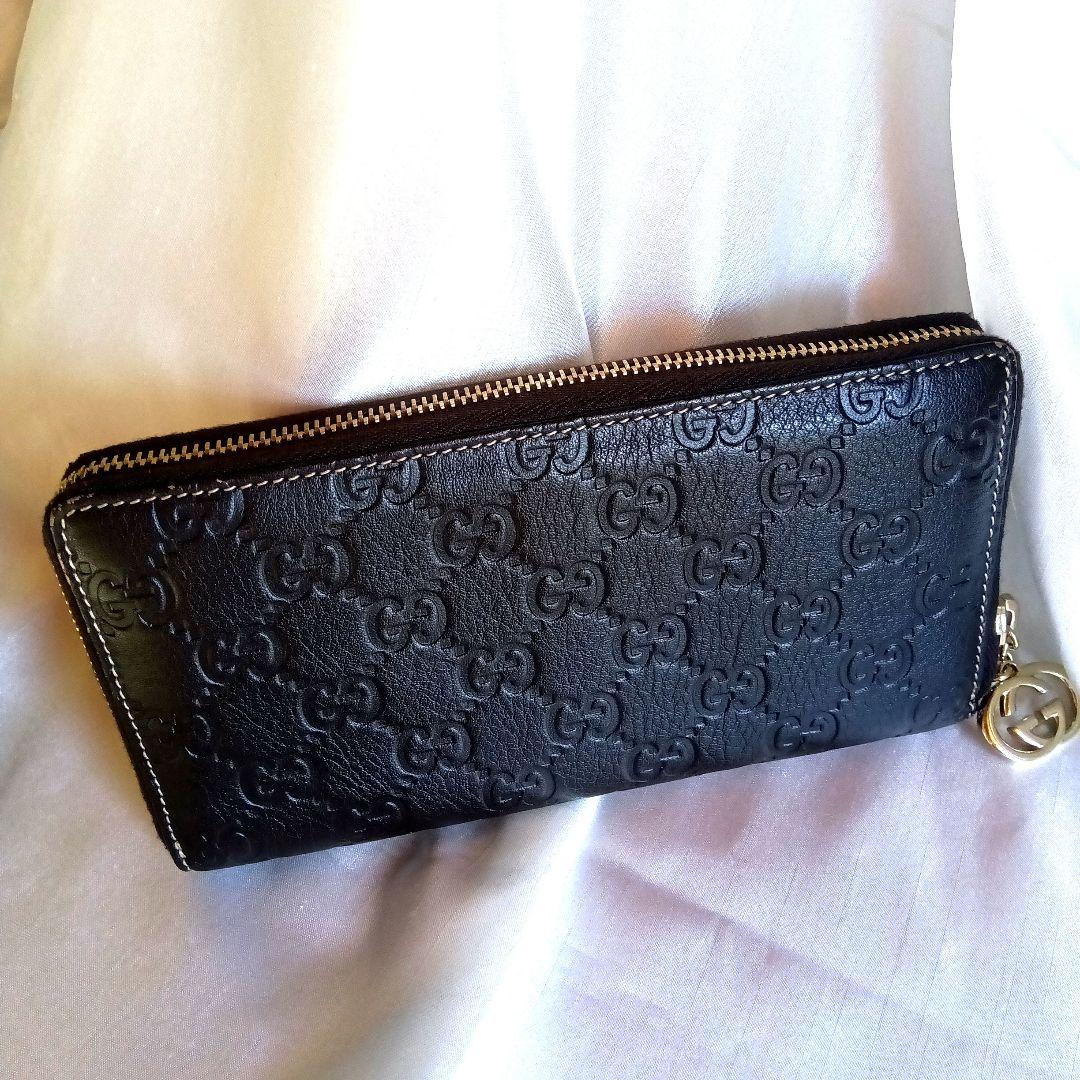 ✨極美品　正規品✨グッチ　長財布　GGパターン【グッチシグネチャー】　焦げ茶