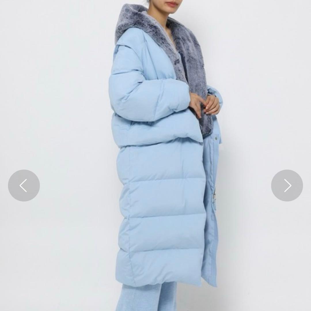 HEREIAM ファー付き ロングダウン ダウンジャケット　BAYFLOW