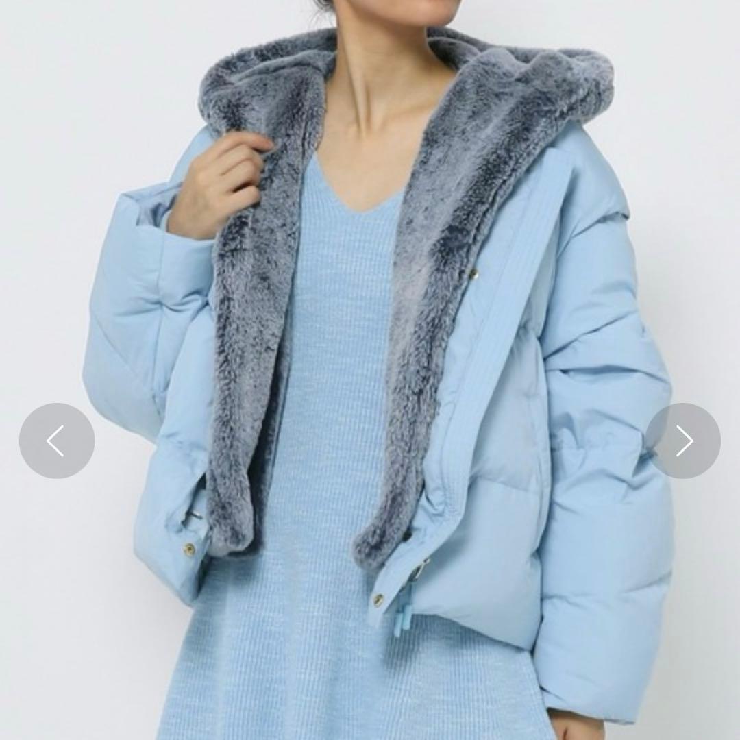 HEREIAM ファー付き ロングダウン ダウンジャケット　BAYFLOW