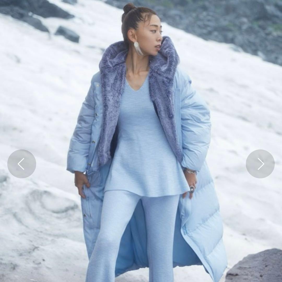 HEREIAM ファー付き ロングダウン ダウンジャケット　BAYFLOW