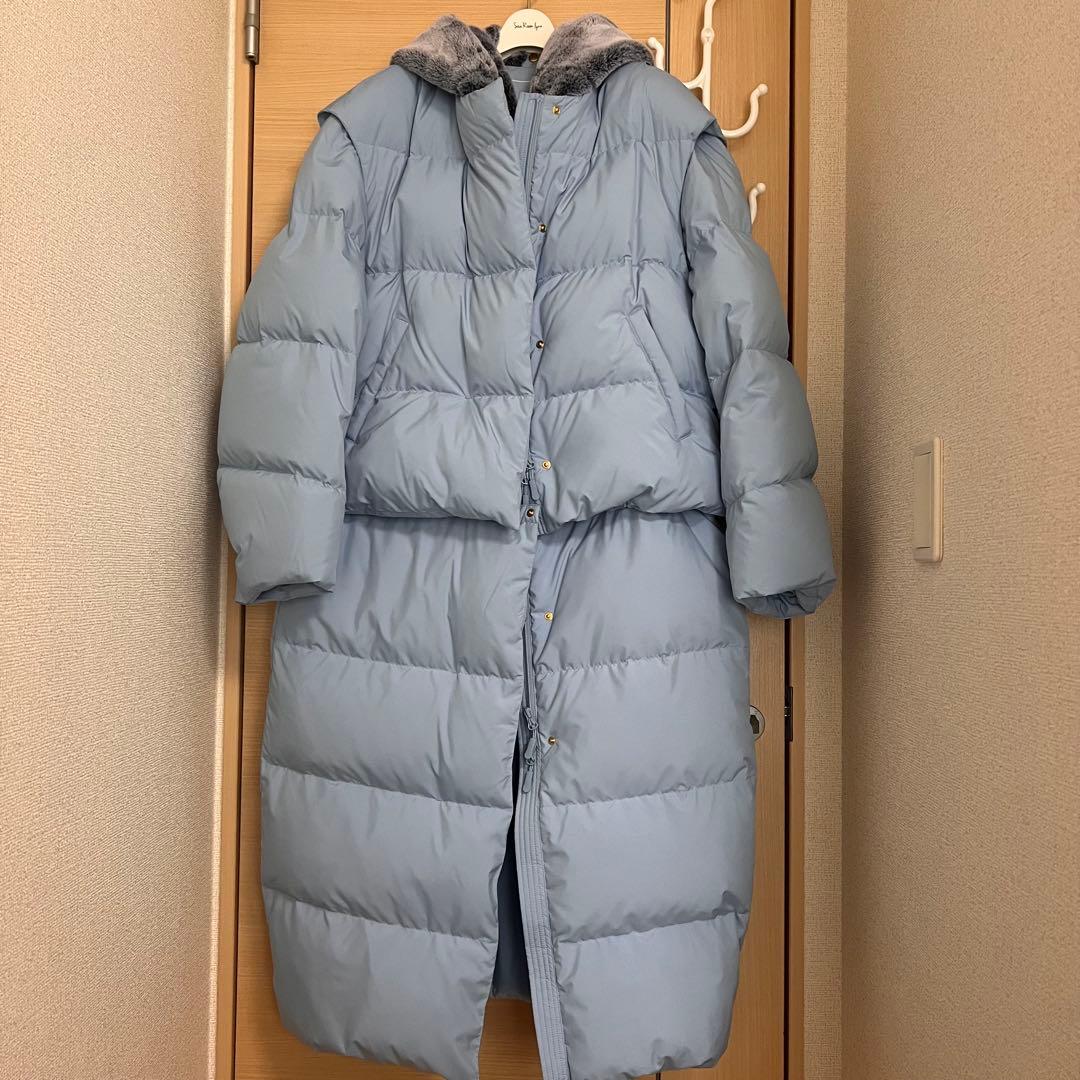 HEREIAM ファー付き ロングダウン ダウンジャケット　BAYFLOW