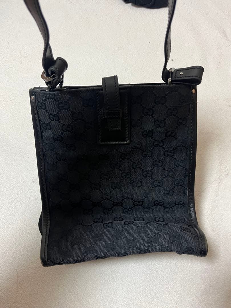 ブラック GGパターン ショルダーバッグ
