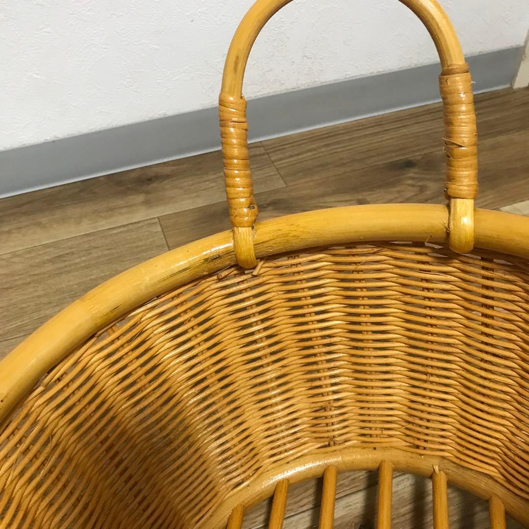 土日限定⭐️お値引き中⭐️籐ランドリーバスケット　籐カゴ　ラタンバスケット　大きめ