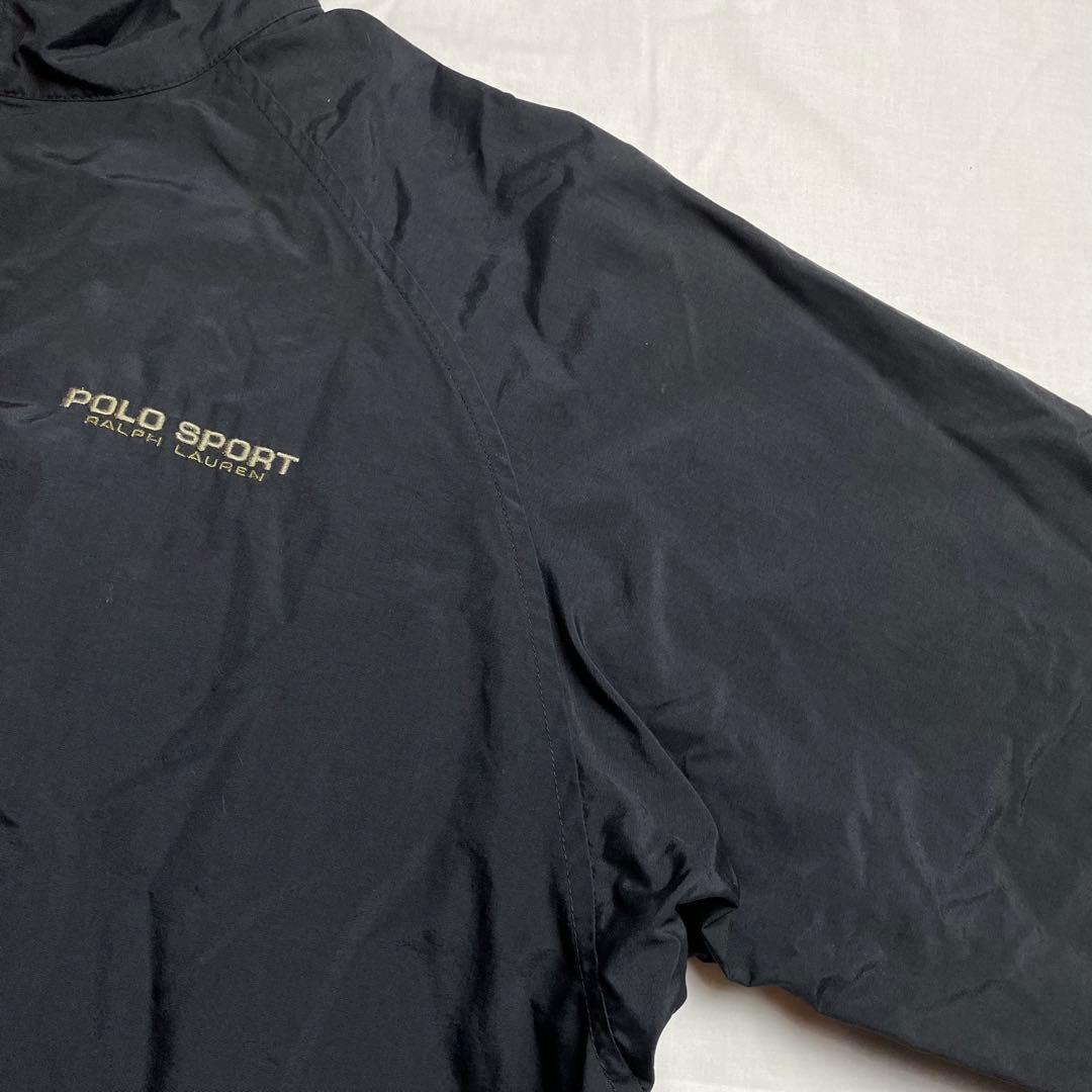 【ea16】POLO SPORT　ナイロンジャケット　サイズLL　ブラック 90