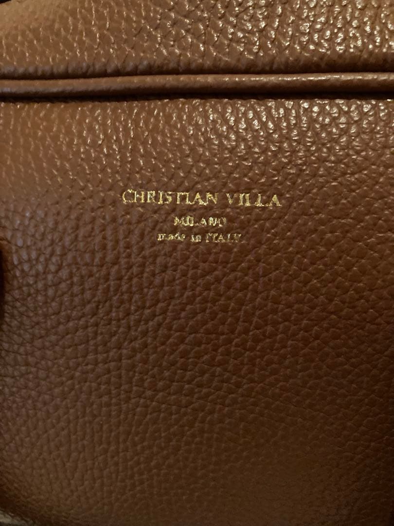 極美品⭐︎クリスチャンヴィラ　ボストンバッグ　キャメル