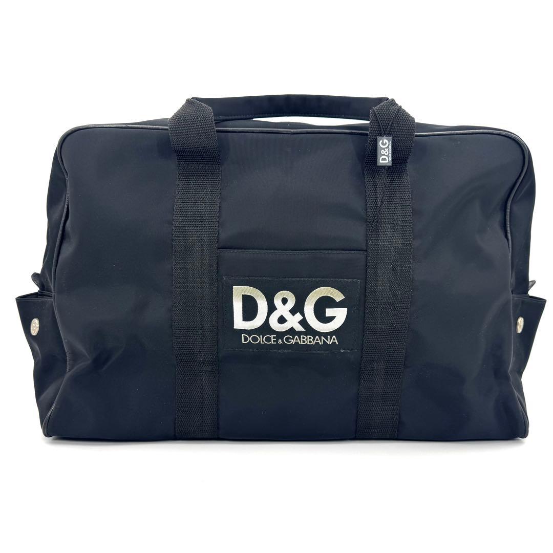 ✨美品✨D&G ボストンバッグ ハンドバッグ 旅行バッグ ロゴ 大容量 ブラック