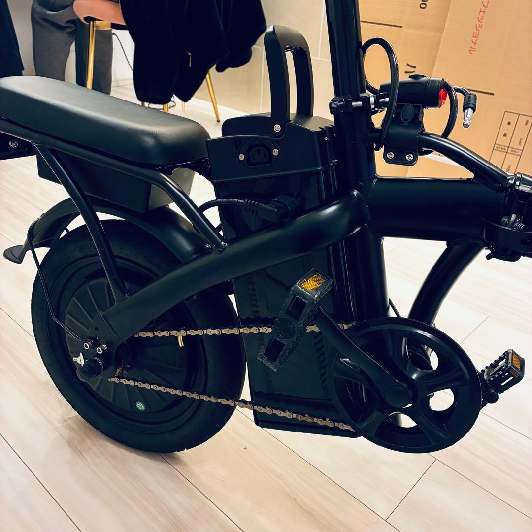 折りたたみ式電動アシスト自転車 黒