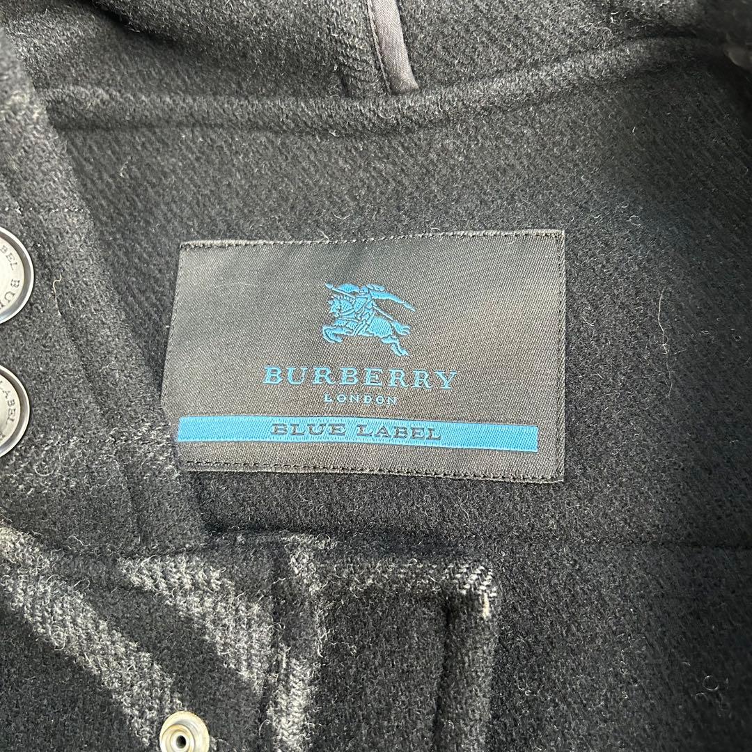 【希少】バーバリーブルーレーベル　ダッフルコート　全面チェック　ウール