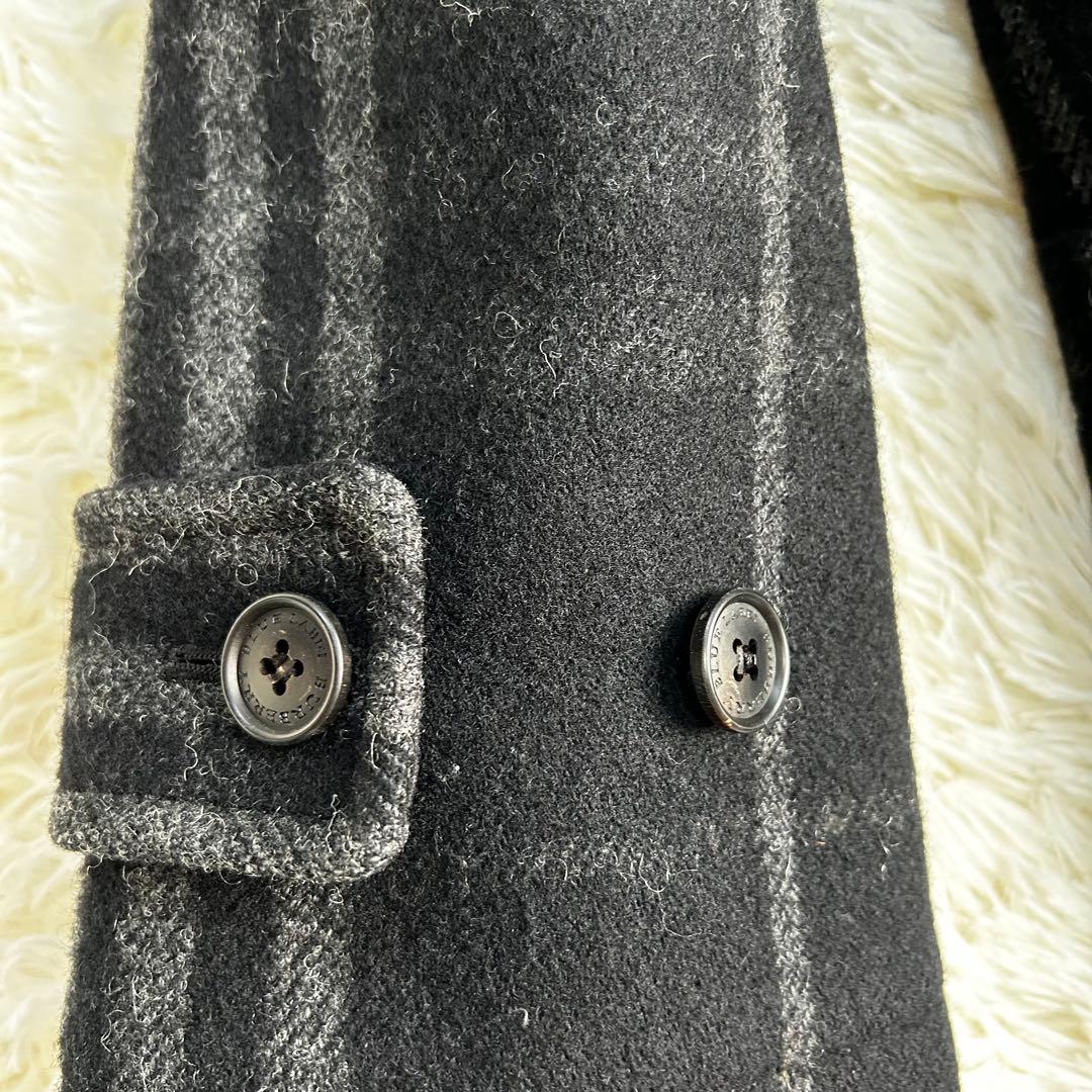 【希少】バーバリーブルーレーベル　ダッフルコート　全面チェック　ウール