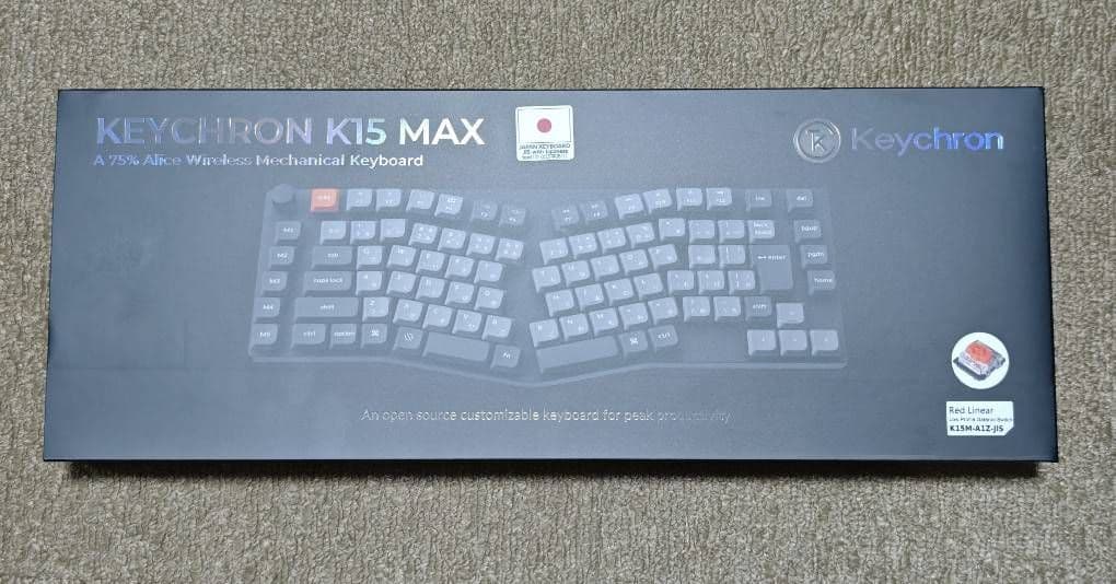 Keychron K15 Max (Aliceレイアウト) 日本語配列 赤軸