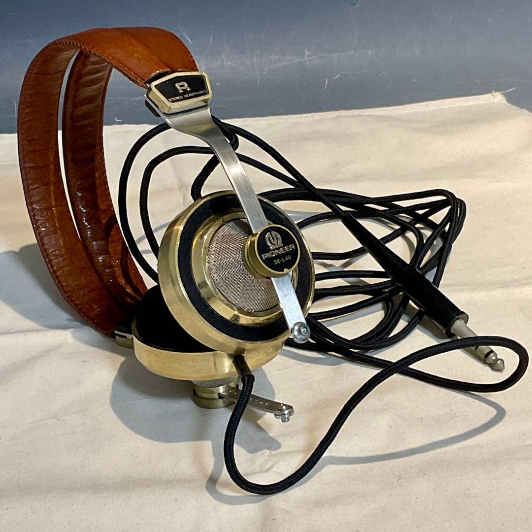 100601 Pioneer SE-L40 ステレオヘッドホン ケース付 レア品