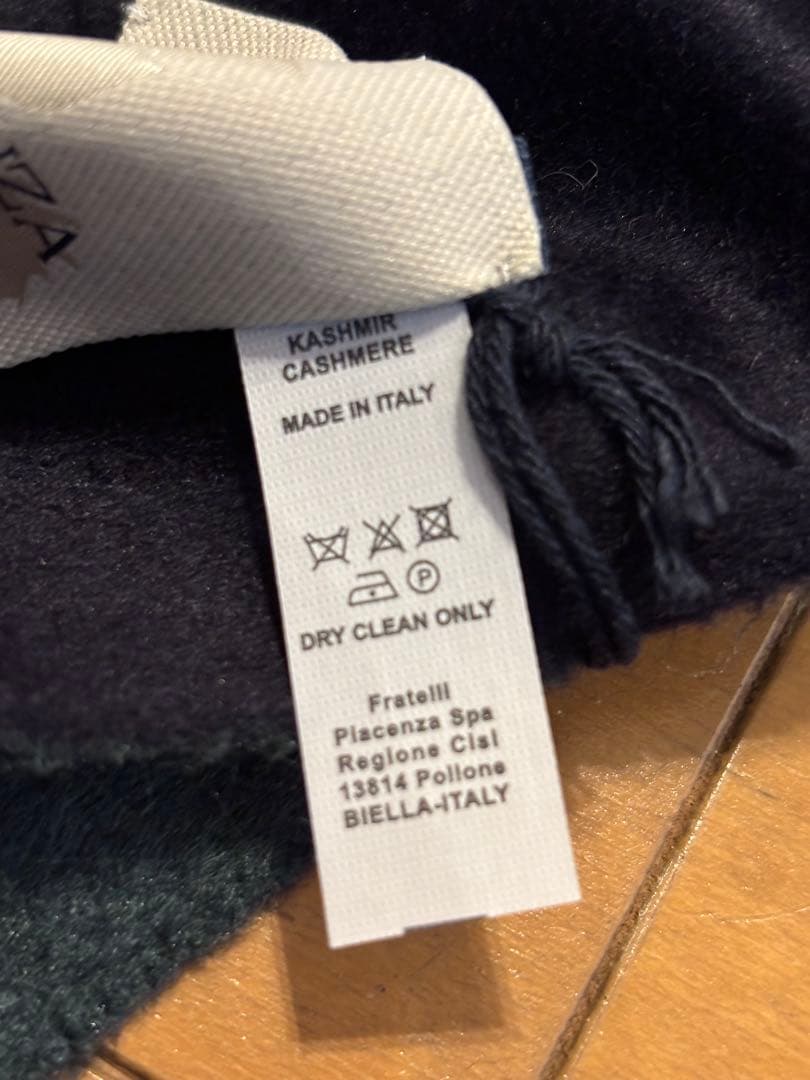 PIACENZAマフラー　リバーシブル　ネイビー✖️ダークグリーン