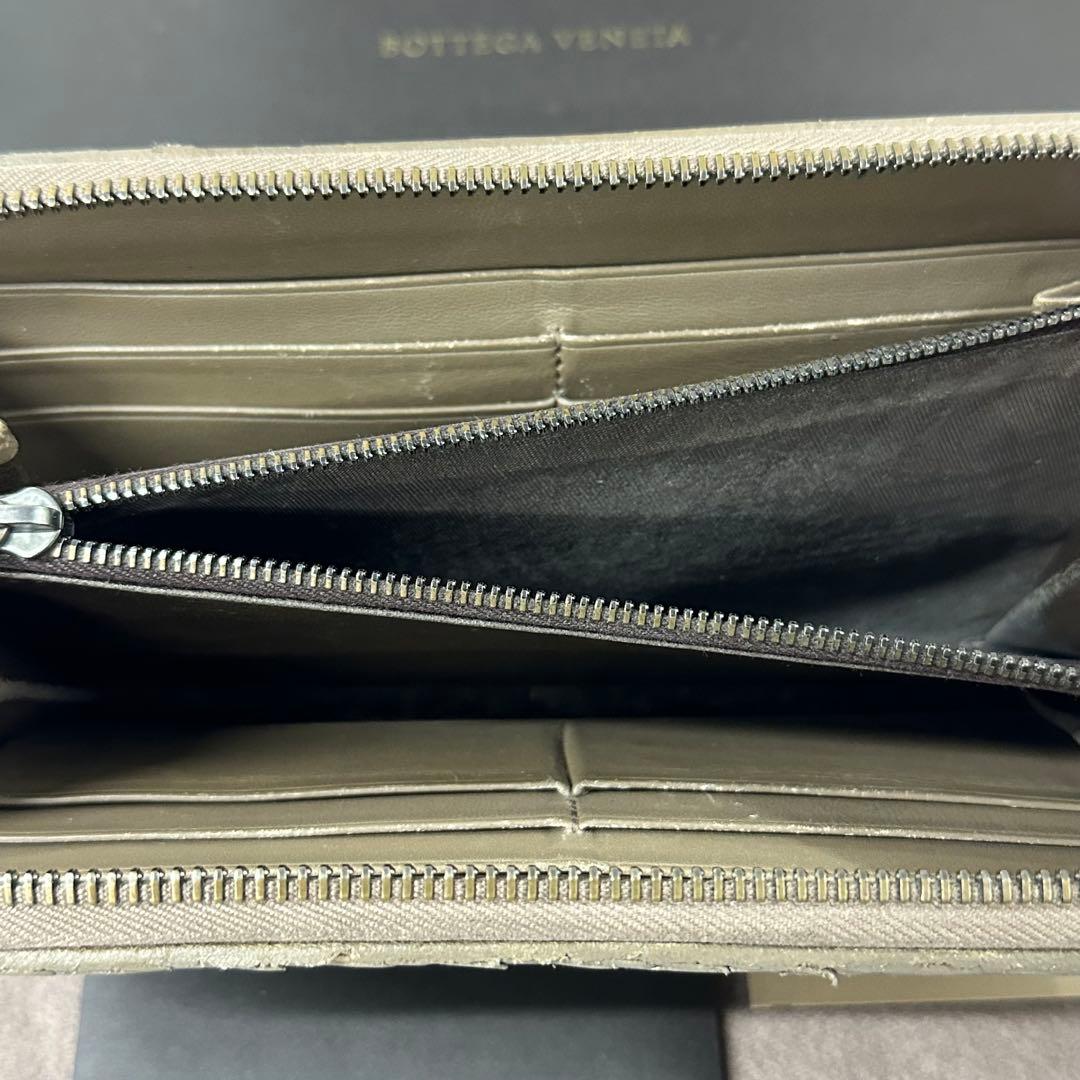 超美品‼️ ボッテガヴェネタ　財布　長財布　イントレチャート　ラウンドファスナー