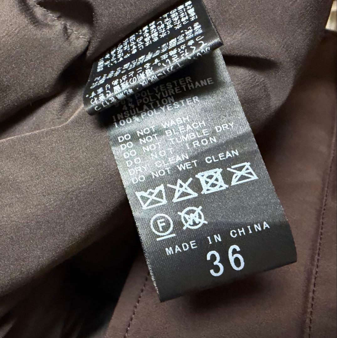 Spick&span 2WAY撥水ダウンハーフコート　36 ブラウン