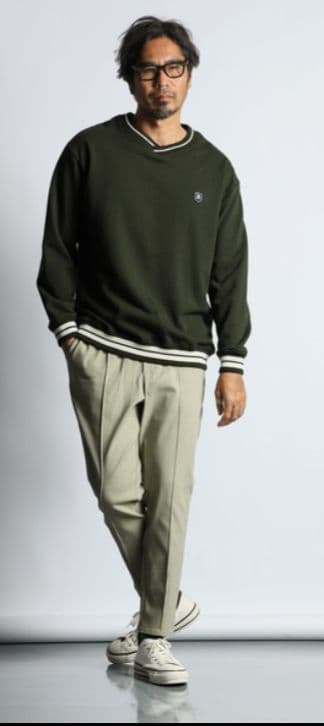 定価15400円未使用ダファーガレッジロゴＶネックトレーナーＭ 2025AW