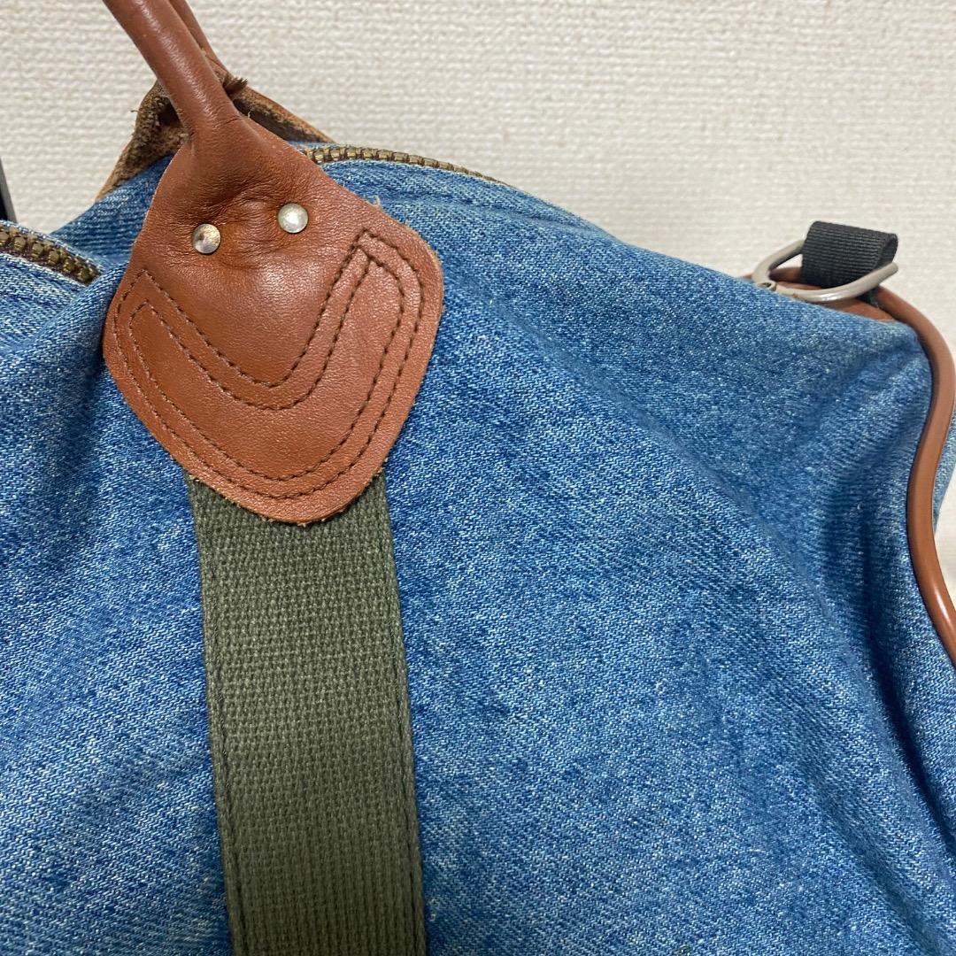 【希少】80s ビンテージエルエルビーン　デニム×レザー　ボストンバッグ