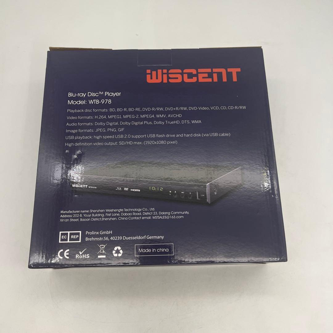 WISCENT ブルーレイディスクプレーヤー WTB-978