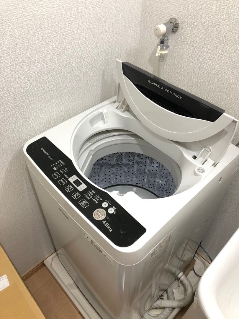 SHARP 洗濯機 4.5kg 2016年製ES-G45RC-W シャープ