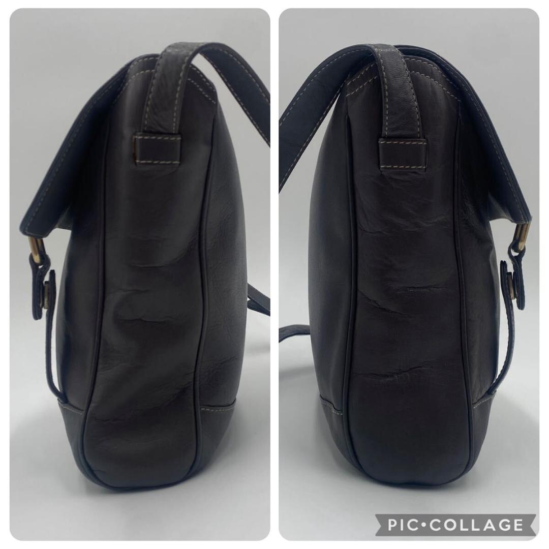 極美品 ロエベ アナグラム ショルダー メッセンジャーバッグ クロスボディ