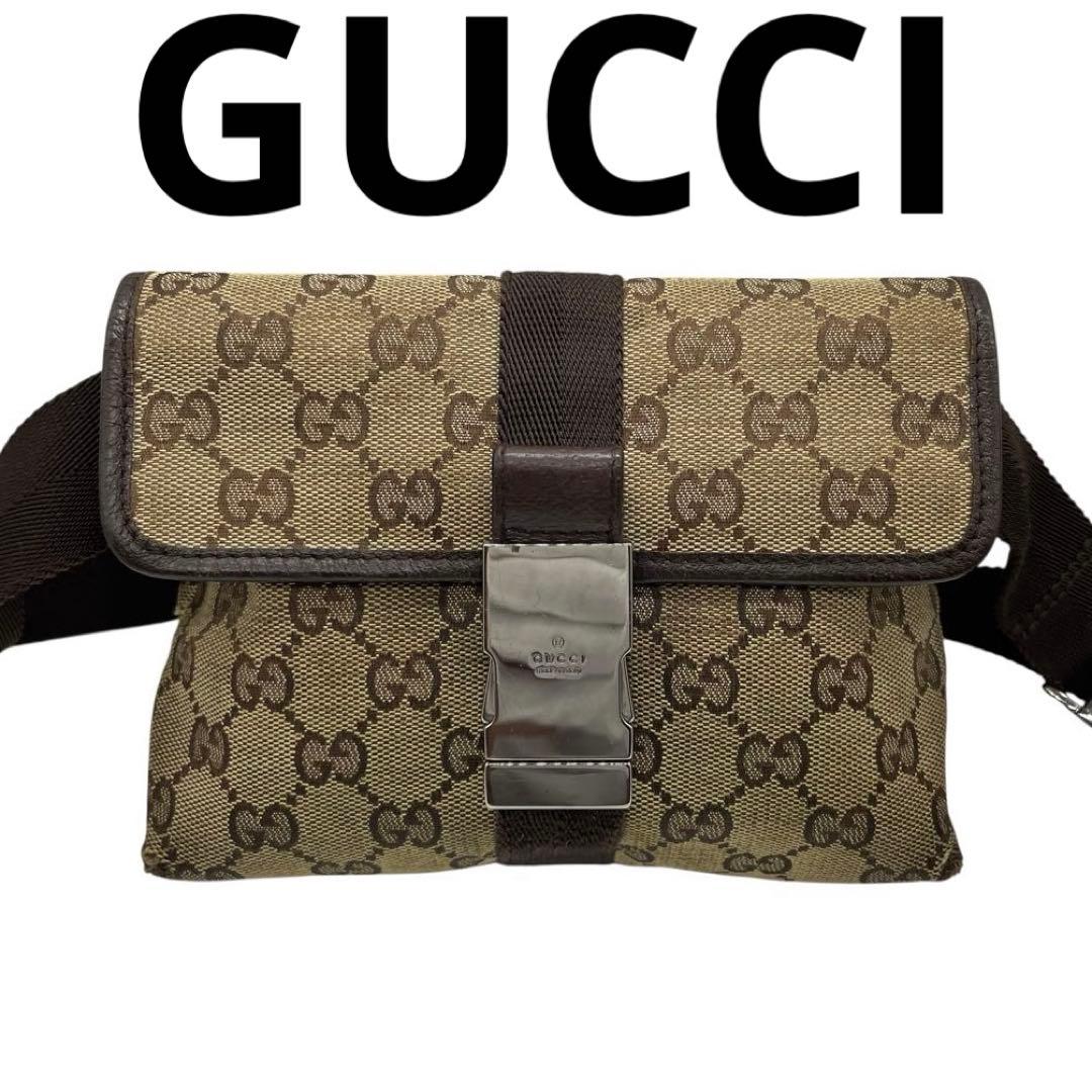 GUCCI ウエストポーチ GG キャンバス w5