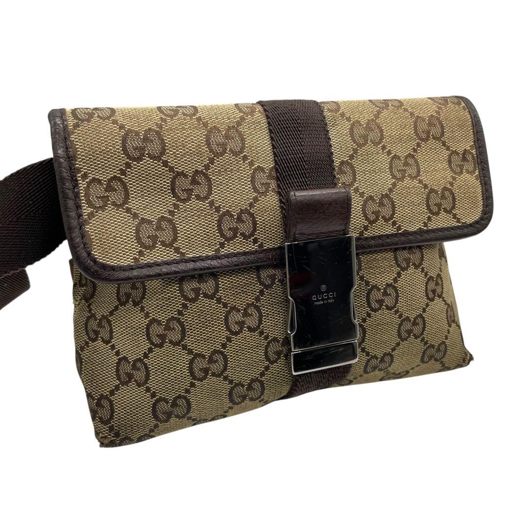 GUCCI ウエストポーチ GG キャンバス w5