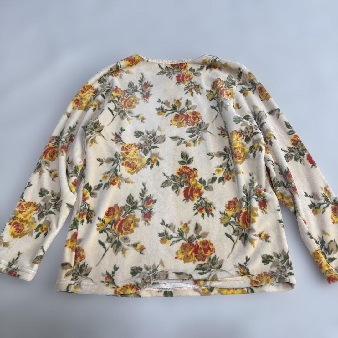 キッドブルー　パジャマ　ルームウェア　セットアップ　ストレッチ　花柄　肌触り◎