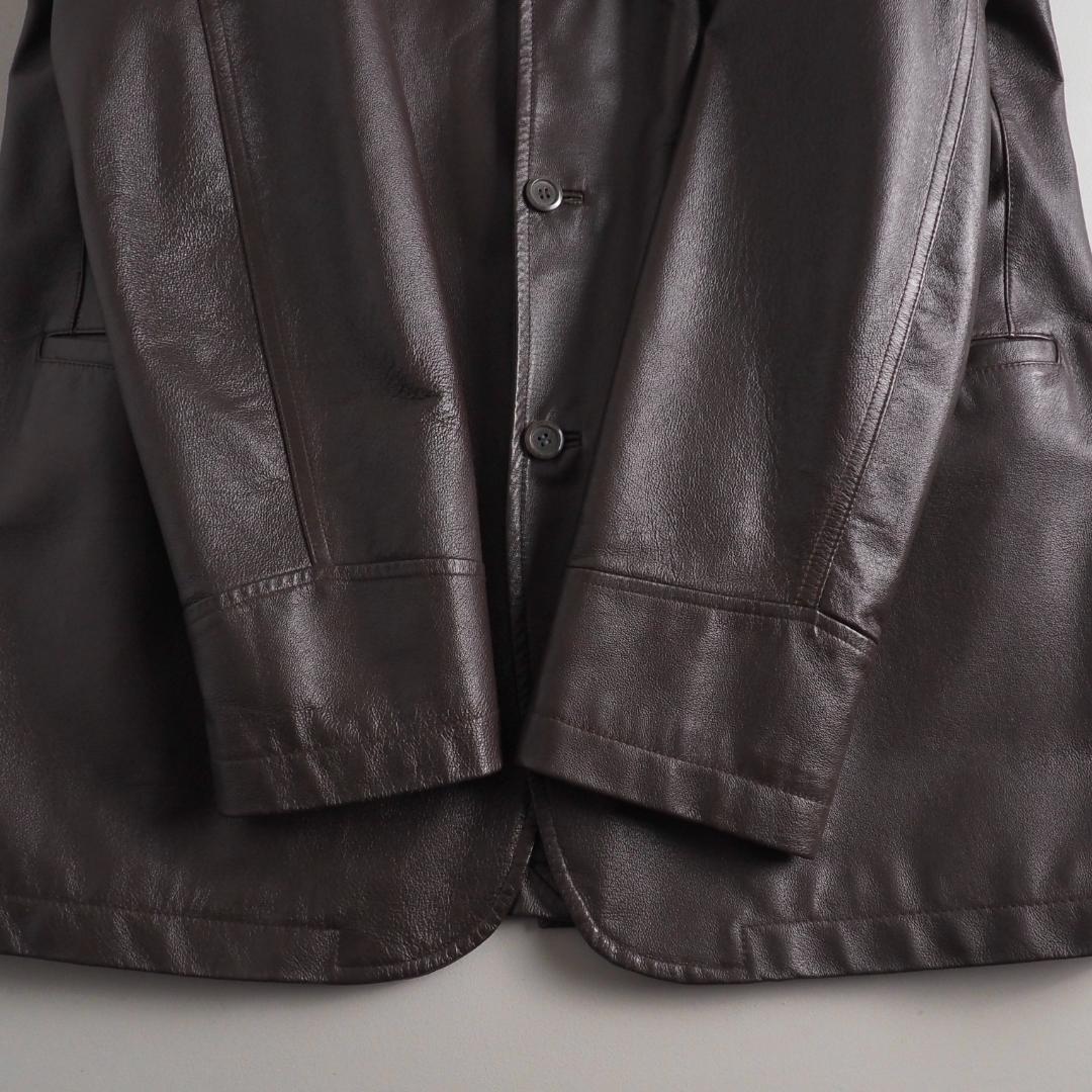 ウールリッチ　本革　テーラードジャケット　ブラウン　ビッグサイズ　美品