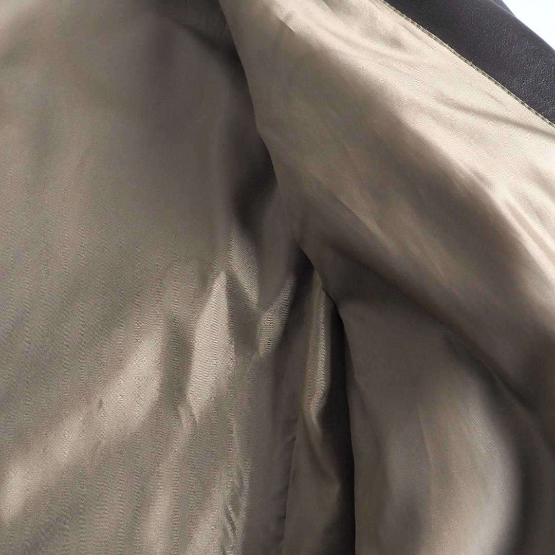 ウールリッチ　本革　テーラードジャケット　ブラウン　ビッグサイズ　美品