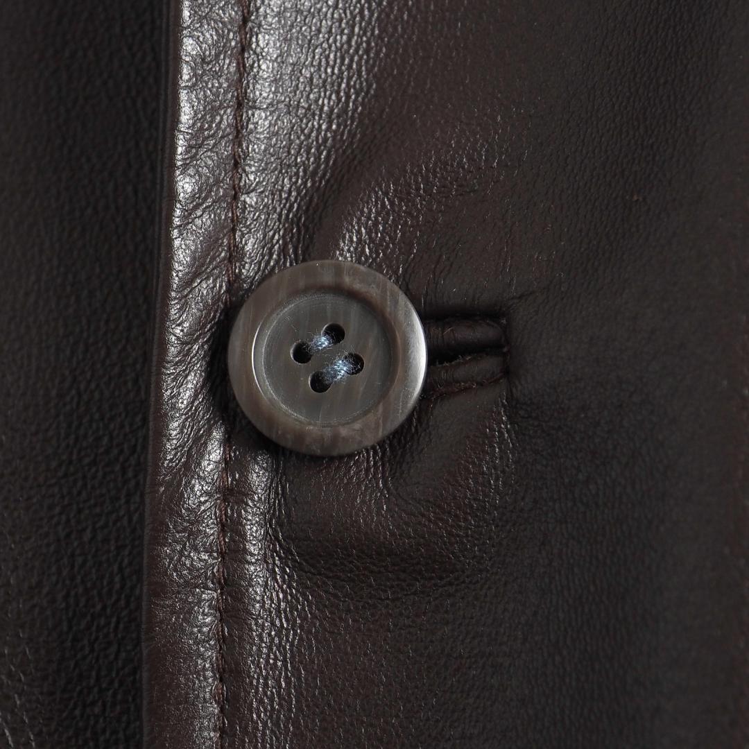 ウールリッチ　本革　テーラードジャケット　ブラウン　ビッグサイズ　美品