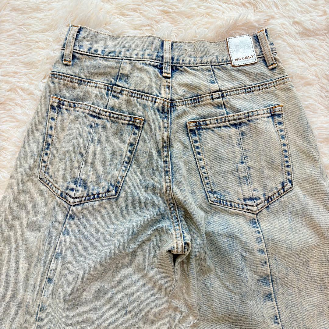 MOUSSY マウジー CURVED LINE CHEMICAL BAGGY