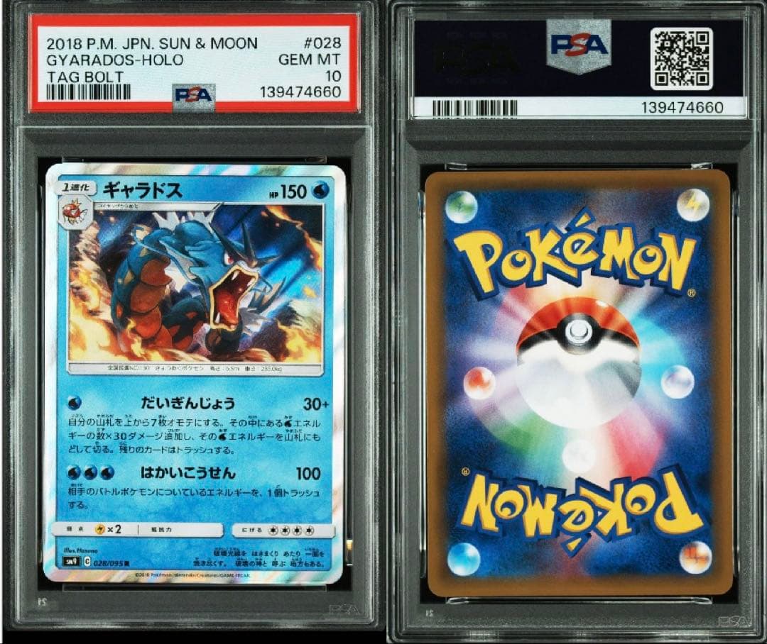 【良イラスト】【希少】【PSA10】ギャラドスR 028/095 タッグボルト