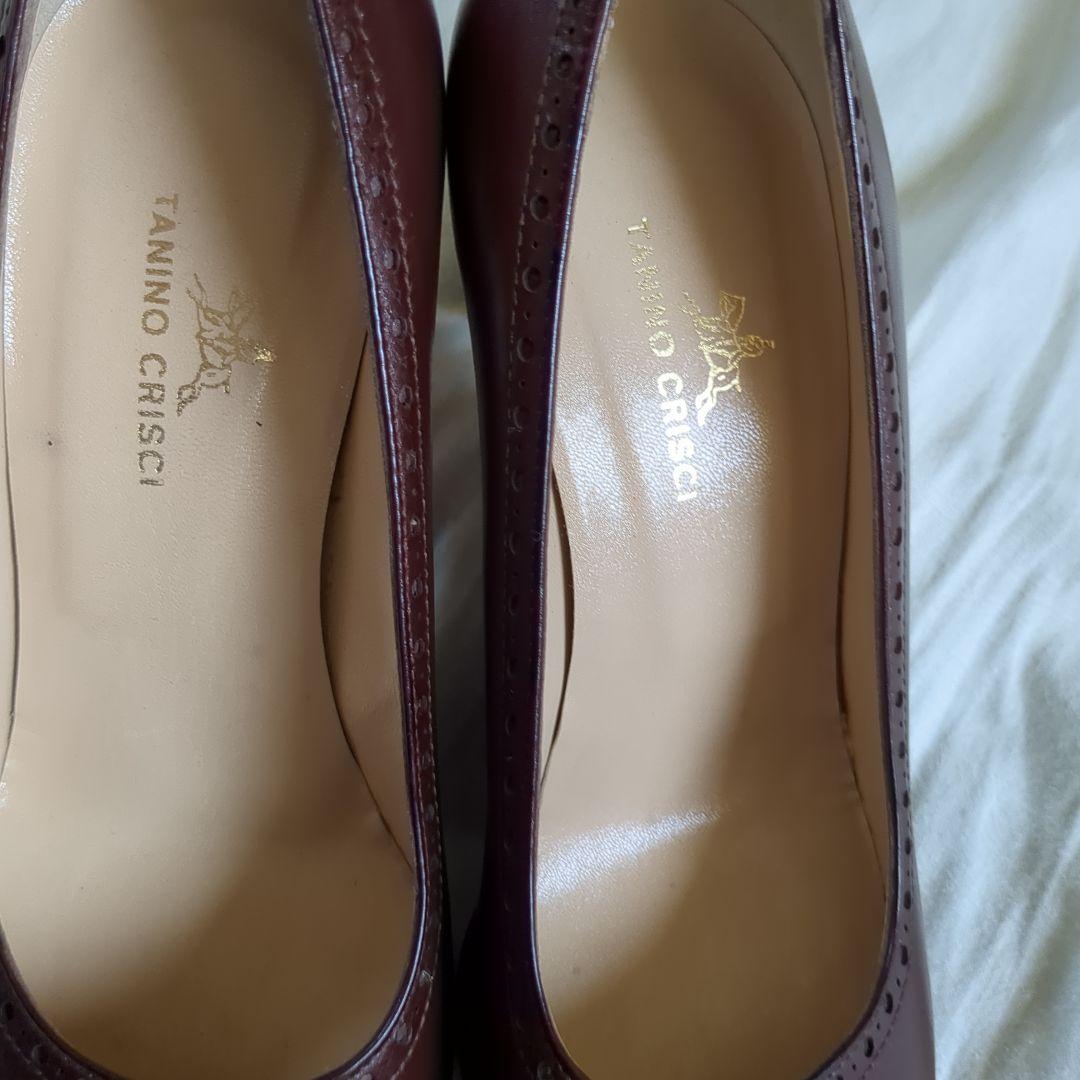 未使用　TANINO CRISCI ブラウン ポインテッドトゥパンプス