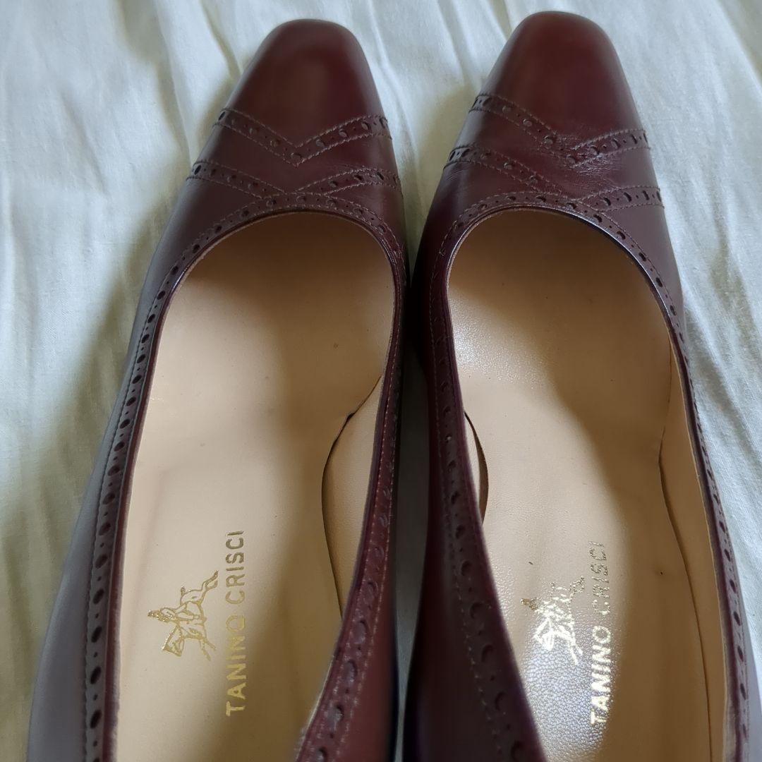 未使用　TANINO CRISCI ブラウン ポインテッドトゥパンプス