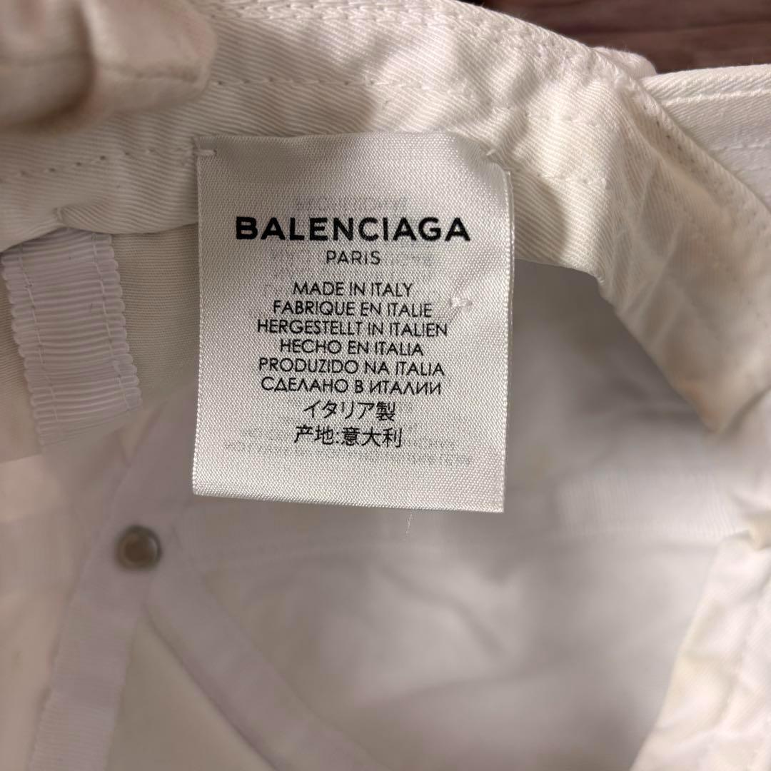 【人気 】バレンシアガ ベースボールキャップ ユニセックス ホワイト ロゴ刺繍