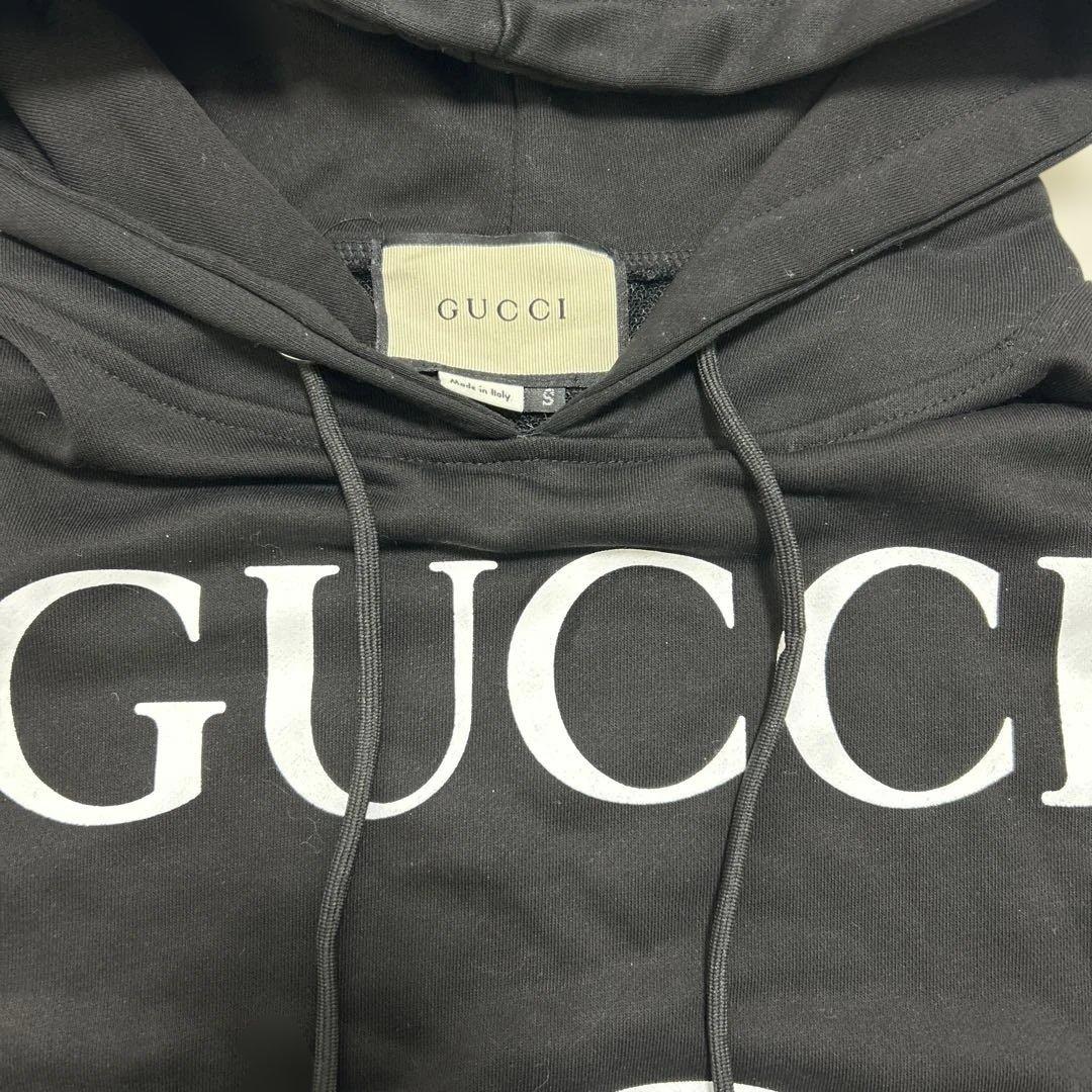 GUCCI ブラック フード付きパーカー S