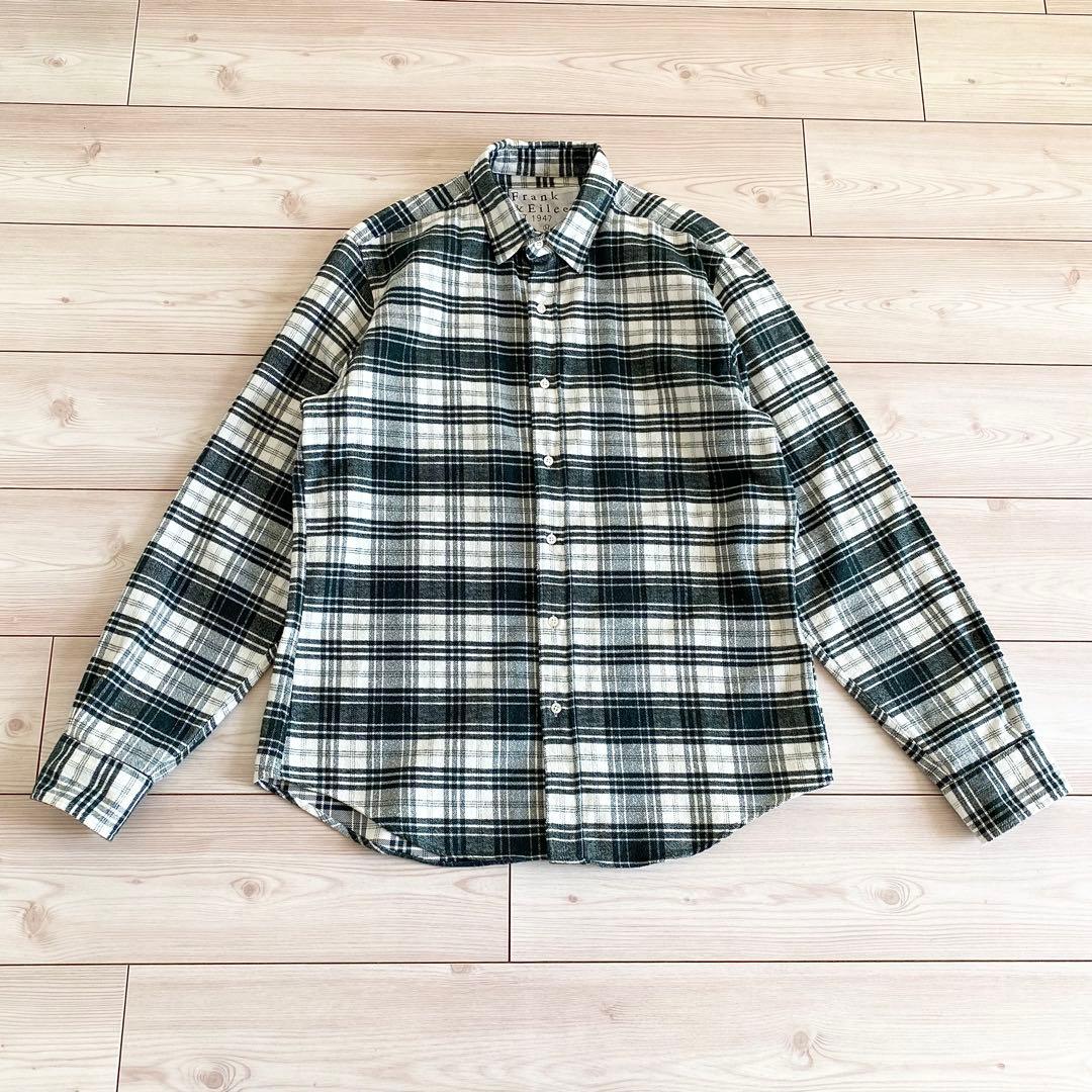 美品 Frank&Eileen FINBAR ボタンダウン チェックネルシャツ