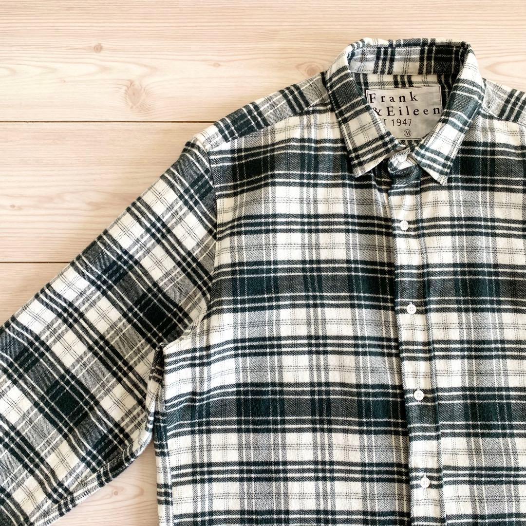 美品 Frank&Eileen FINBAR ボタンダウン チェックネルシャツ