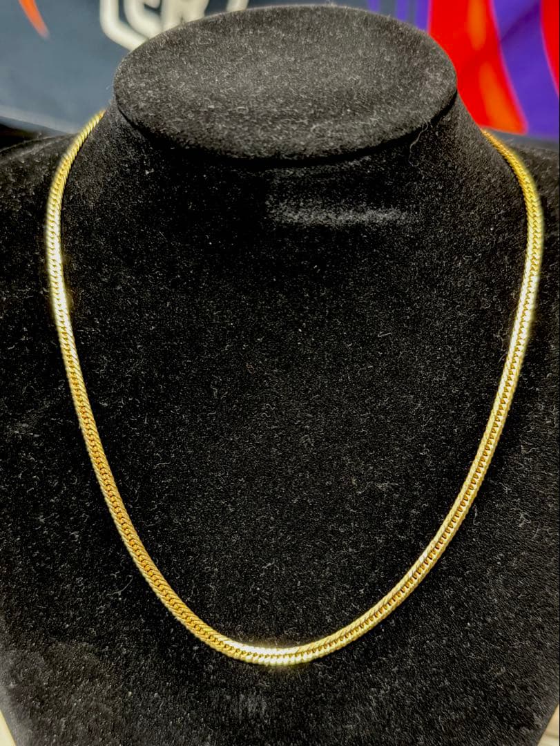 【値上げ予定】K18 トリプル8面カット ネックレス 18g 45cm