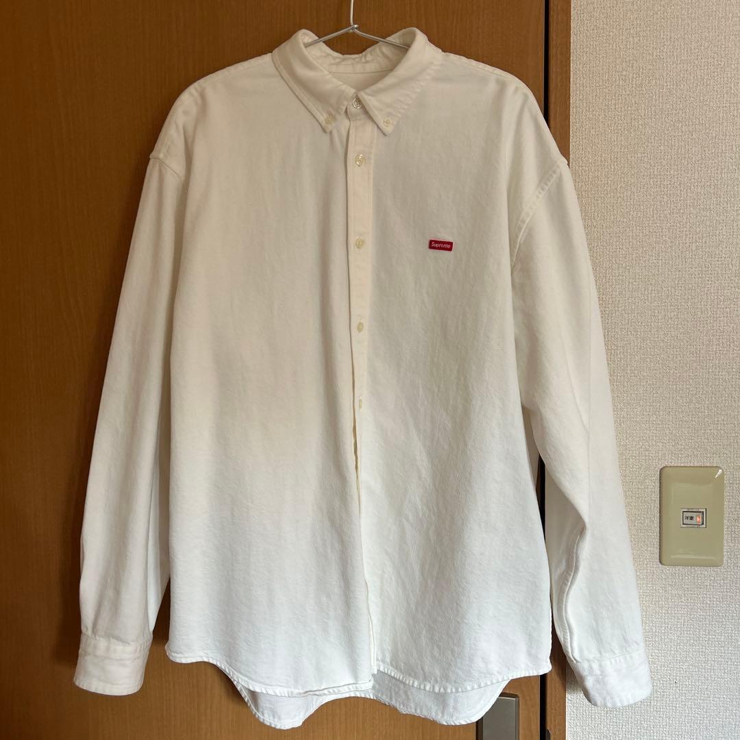 Supreme ホワイト 長袖シャツ