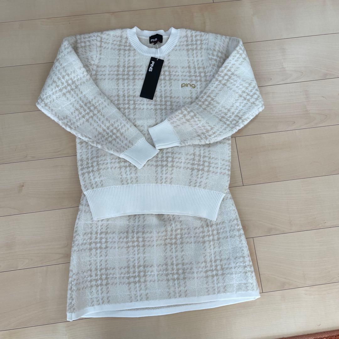 【新品】PING チェック柄 ニットセットアップ