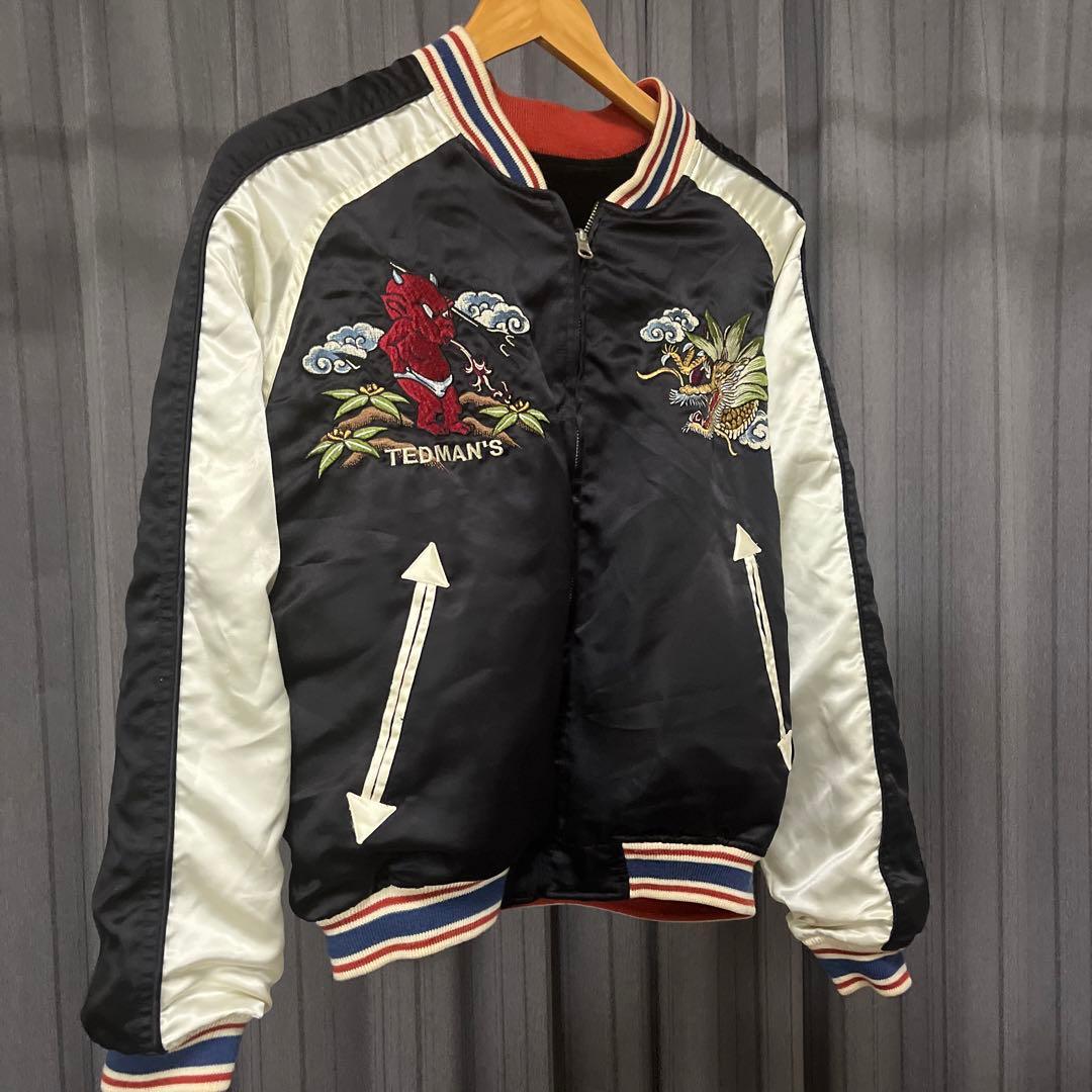 Ted man ハロウィン スカジャン ベロア　リバーシブル